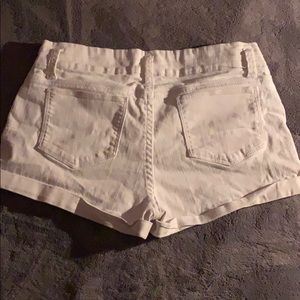 White jean shorts